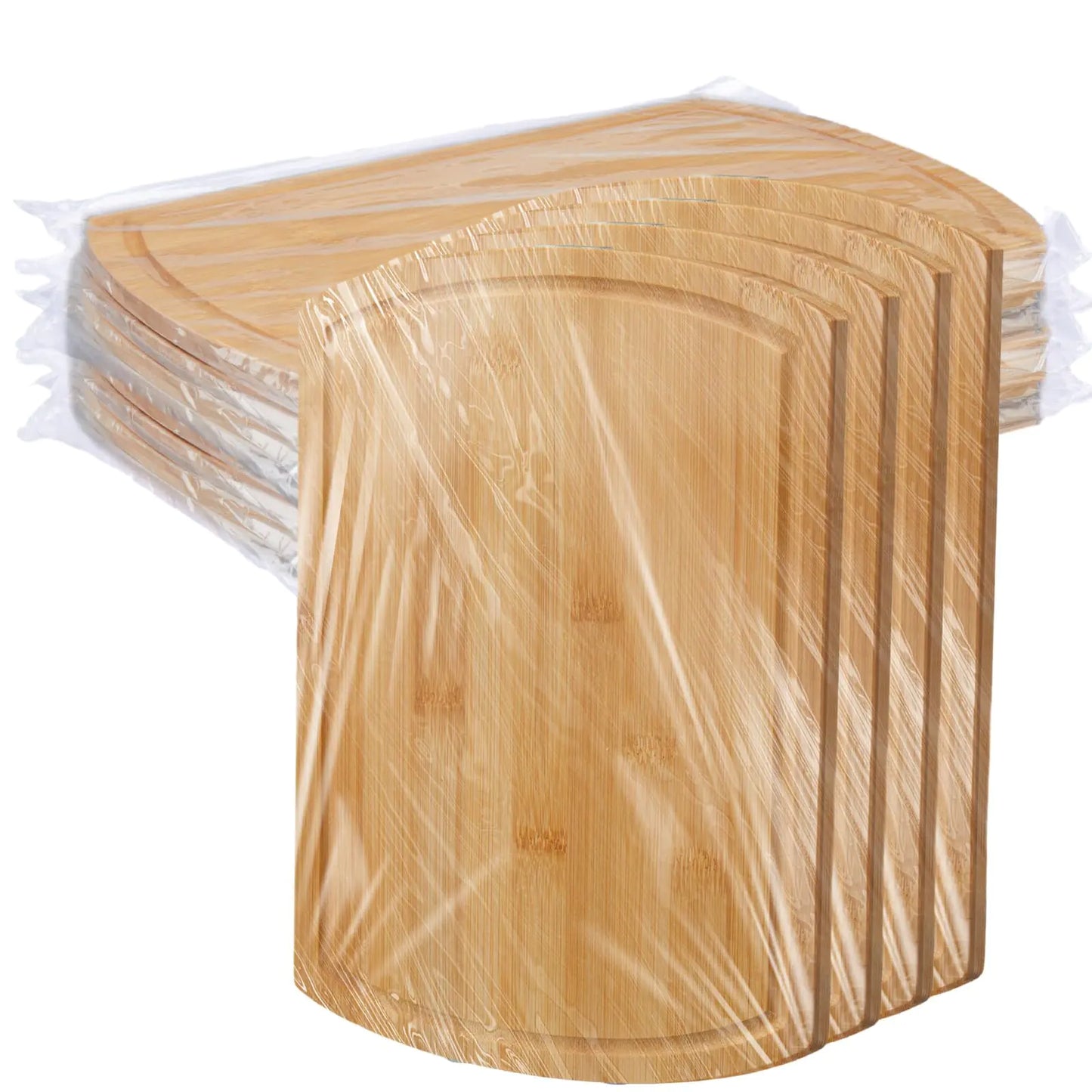 Patelai 12-delige set grote snijplanken, houten snijplanken voor in de keuken, geschikt voor knutselen, doe-het-zelfprojecten, bruiloften, housewarmingcadeaus (30 x 23 cm, bamboe)