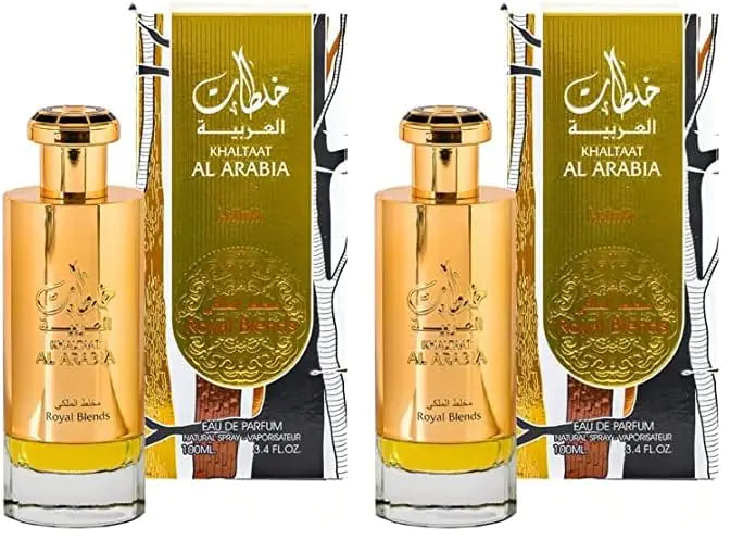Lattafa Prestige Khaltat Al Arabia for Unisex Eau de Parfum Spray 3.4 Ounce (Pack of 2)