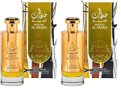 Lattafa Prestige Khaltat Al Arabia for Unisex Eau de Parfum Spray 3.4 Ounce (Pack of 2)